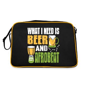 Ce dont j’ai besoin, c’est de bière et d’afrobeat retro vintage - Sac Retro - noir/or - Dos