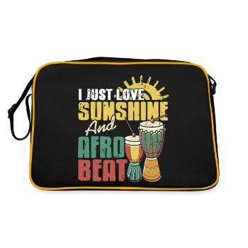 J’adore Sunshine & AFROBEAT Cool Retro Designs - Sac Retro - noir/or - Dos