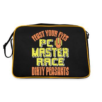 Feast Your Eyes PC Master Race Dirty Peasants - Retro Tasche - Schwarz/Gold - Hinten