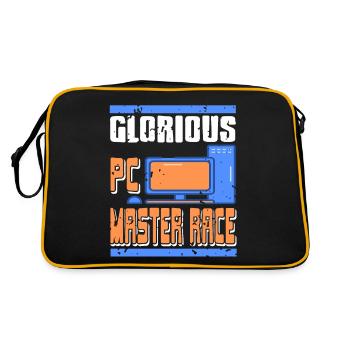 Glorious PC Master Race Retro Vintage T-Shirt - Retro Bag - black/gold - Back