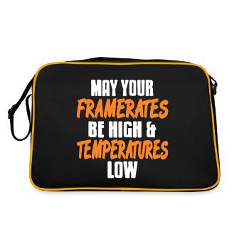 May Your Framerates Be High & Temperatures Low - Retro Bag - black/gold - Back