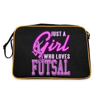 Just A Girl Who Loves Futsal Awesome Futsal Player - Retro Bag - black/gold - Back