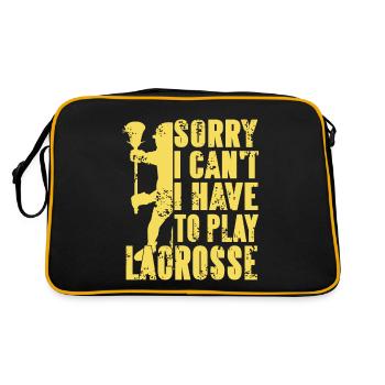 Désolé, je ne peux pas, je dois jouer à LACROSSE Retro Funny - Sac Retro - noir/or - Dos