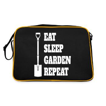 Gardener orchard garden gift hobby gardener - Retro Bag - black/gold - Back