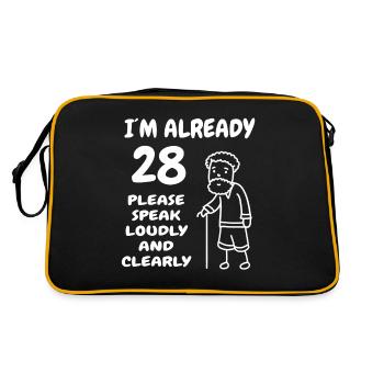 28ème anniversaire drôle 28ème anniversaire 28 ans - Sac Retro - noir/or - Dos