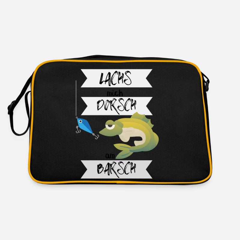 Angler Lachs mich Dorsch am Barsch Retro Tasche