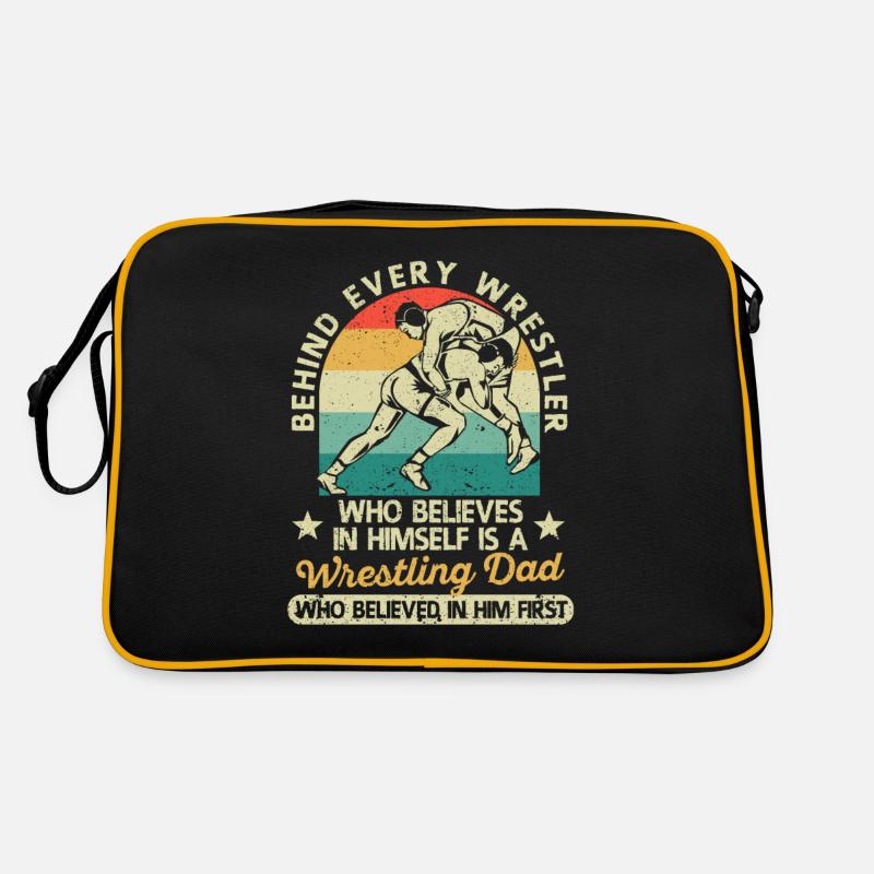 Hinter jedem Wrestler, der an sich selbst glaubt Retro Tasche