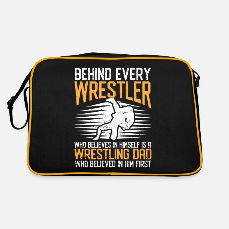 Hinter jedem Wrestler, der an sich selbst glaubt Retro Tasche
