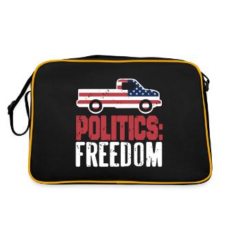 Politique: Freedom Retro Vintage Patriotic Designs - Sac Retro - noir/or - Dos
