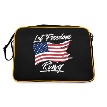 Laissez la liberté SONNER Awesome Patriotic American - Sac Retro - noir/or - Dos