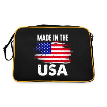 Fabriqué aux États-Unis Rétro Vintage Patriotic T-Shirt - Sac Retro - noir/or - Dos