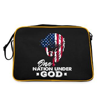 Une nation sous GOD Designs américains impressionnants - Sac Retro - noir/or - Dos