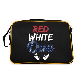Rouge Blanc Due Impressionnant T-Shirt Patriotique - Sac Retro - noir/or - Dos