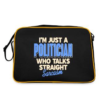 Je ne suis qu’un politicien qui parle de sarcasme direct - Sac Retro - noir/or - Dos