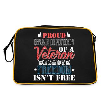 Fier grand-père d’un vétéran rétro génial - Sac Retro - noir/or - Dos