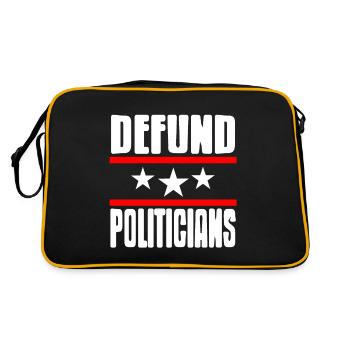 Defund Politiciens Conceptions patriotiques impressionnantes - Sac Retro - noir/or - Dos