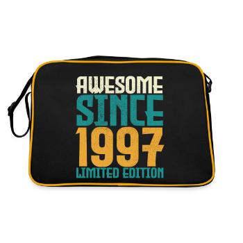 Awesome seit 1997 limitierte Auflage. - Retro Tasche - Schwarz/Gold - Hinten