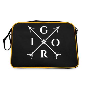 Igor X- Form Motiv Igor Geschenk - Retro Tasche - Schwarz/Gold - Hinten
