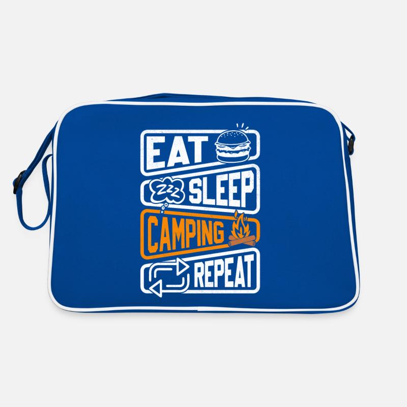 9 Eat sleep camping repeat Retro Tasche