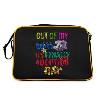 Out of My Way It's Finally Adoption Day party - Retro Bag - black/gold - Back