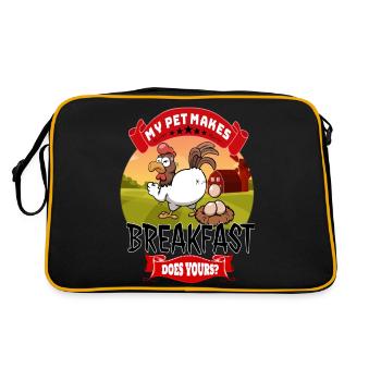 Mon animal de compagnie prépare le petit-déjeuner, qu’en est-il du vôtre drôle - Sac Retro - noir/or - Dos