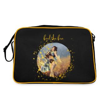 Feel the fire,phoenix - Retro Bag - black/gold - Back