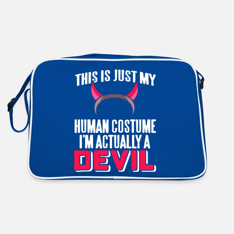 My Human Costume I'm Actually A Devil Halloween Retro Tasche