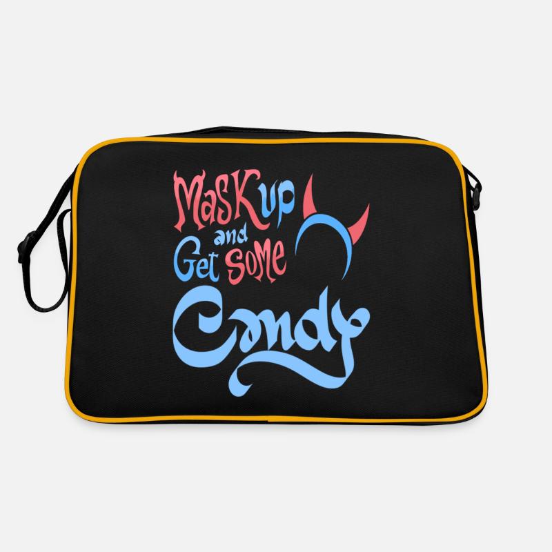 Mask Up & Get Some Candy Retro Halloween Devil Retro Tasche