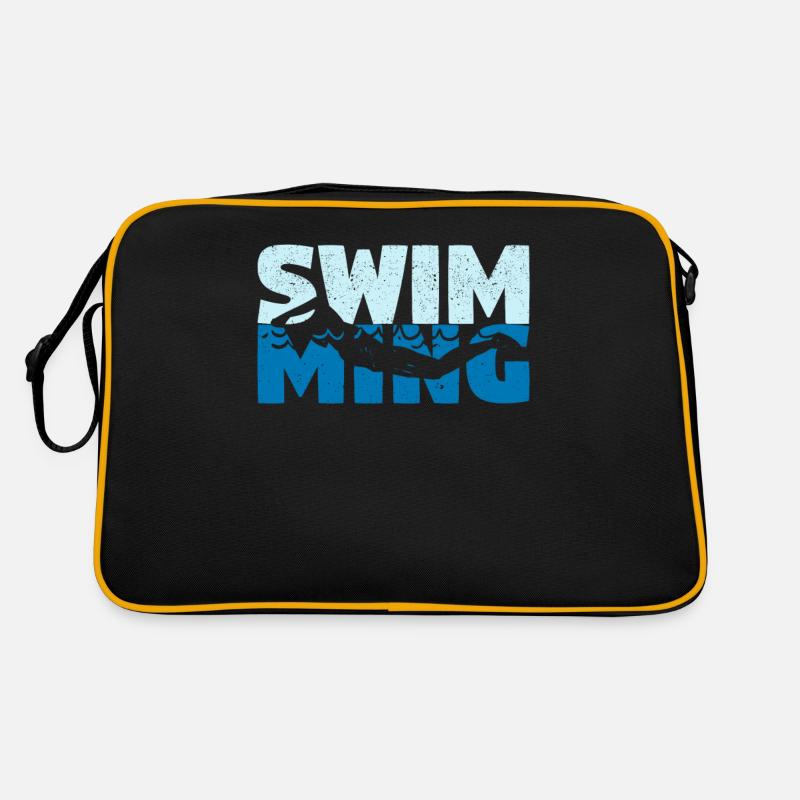 Équipe de natation Natation Natation Plongée Brasse - Sac Retro - noir/or
