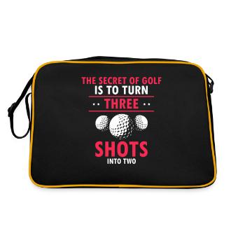 Secret Of Golf Is To Turn Three Shots Into Two - Retro Bag - black/gold - Back