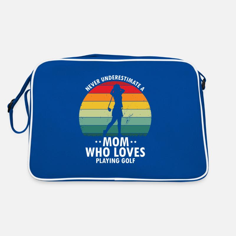 Never Underestimate A MOM Who Loves Playing GOLF Retro Tasche