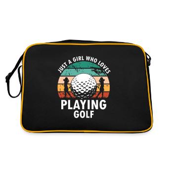 Just A GIRL Who Loves Playing Golf Retro Golfer - Retro Bag - black/gold - Back
