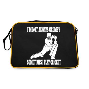 Cricket Dicton Cadeau Cricket Fan Team Cricket - Sac Retro - noir/or - Dos