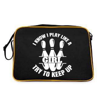 Bowling Bowler Bowler Bowling Cadeau Bowling Bowling Boule - Sac Retro - noir/or - Dos
