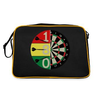 T-shirt 180 fléchettes Dartboard - Sac Retro - noir/or - Dos