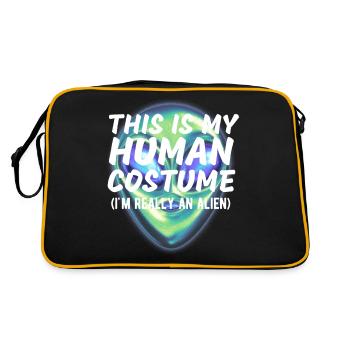 C’est mon costume humain Je suis vraiment un extraterrestre drôle - Sac Retro - noir/or - Dos