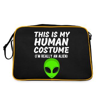 C’est mon costume humain Je suis vraiment un extraterrestre drôle - Sac Retro - noir/or - Dos
