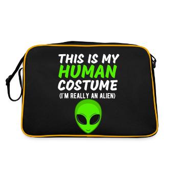 C’est mon costume humain Je suis vraiment un extraterrestre drôle - Sac Retro - noir/or - Dos
