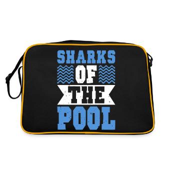 Schimmer Schwimmen Sharks Of The Pool - Retro Tasche - Schwarz/Gold - Hinten