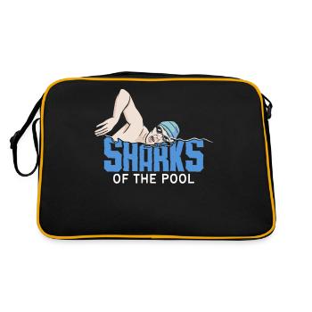 Schimmer Schwimmen Sharks Of The Pool - Retro Tasche - Schwarz/Gold - Hinten