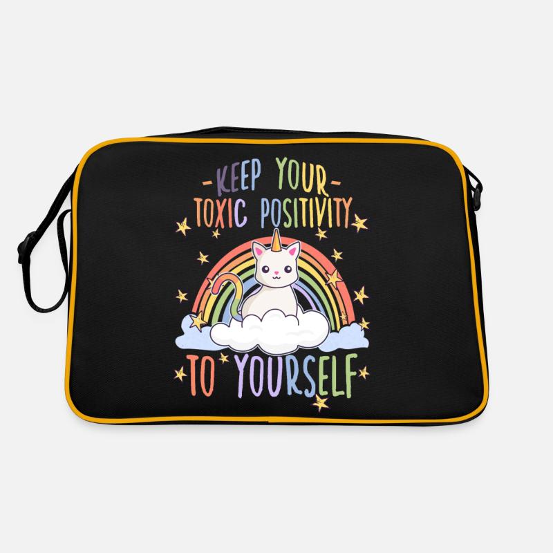 Cute Anti Rainbow Toxic Positivity Cats Retro Bag