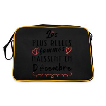 The most beautiful women are born in December - Retro Bag - black/gold - Back