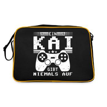 Kai Gaming Konsole PC Gamer Geschenk - Retro Tasche - Schwarz/Gold - Hinten