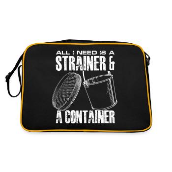 tout ce dont j’ai besoin est une passoire et un conteneur Design - Sac Retro - noir/or - Dos
