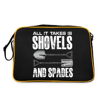 all it takes is shovels and spades Design - Retro Bag - black/gold - Back