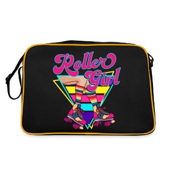 Roller Girl Retro 70s 80s Skater Roller Skates - Retro Bag - black/gold - Back