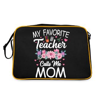 Mon professeur préféré m’appelle maman mère - Sac Retro - noir/or - Dos