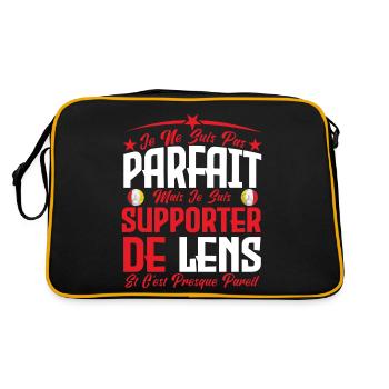 je ne suis pas parfait, supporteur de Lens . - Sac Retro - noir/or - Dos