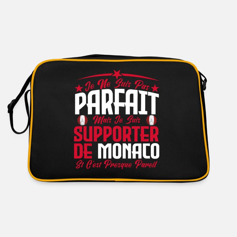 je ne suis pas parfait, supporteur de Monaco . - Sac Retro - noir/or