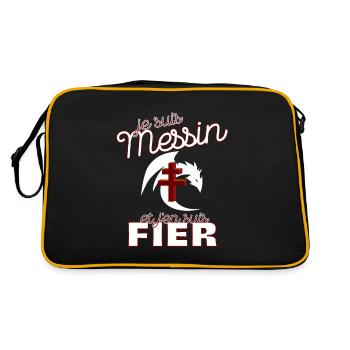 Cadeau Homme Foot Metz Messin Lorrain Noel - Sac Retro - noir/or - Dos